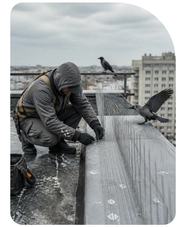 Защита от ворон под ключ в Аксае по цене от 5079 р. | Сенат-Акс
